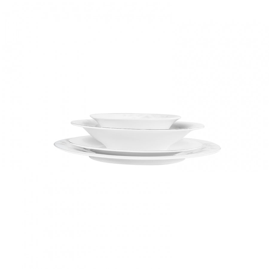 Set de veselă Karaca Fine Pearl Bella negru, 58 de piese, pentru 12 persoane