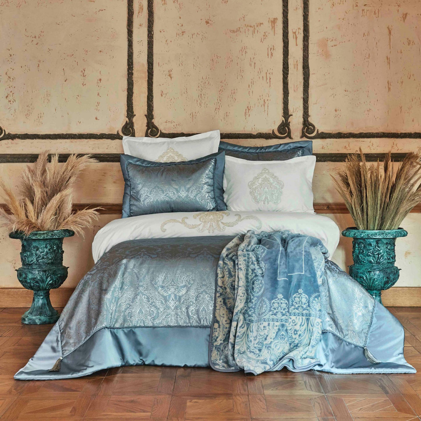 Karaca Home Ophelıa Set De Zestre Dın 10 Pıese De Culoare Albastru