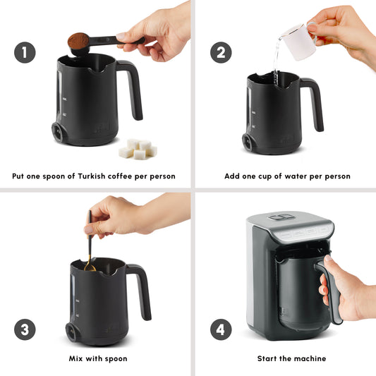 Karaca Hatir Köz mașină de cafea turcească prăjită antracit