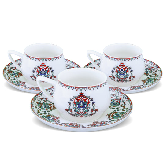 Karaca Nakkash 12 Piece Coffee Cup Set for 6 Person