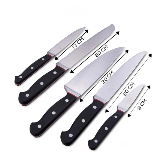Karaca Kyoto Set 6 cutite inox negru