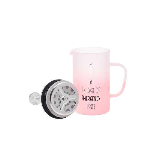 Cafetieră French Press Karaca Emergency 600 ml roz