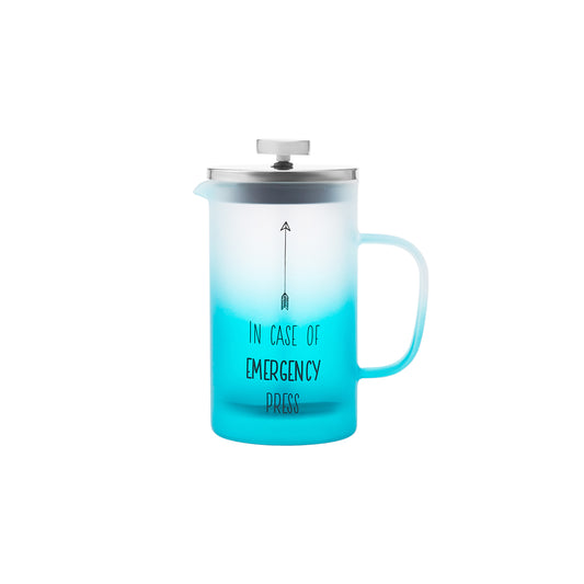 Cafetieră French Press Karaca Emergency 600 ml albastră