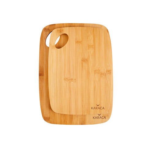 Karya, 2 Piece Bamboo Chopping Board, Wood