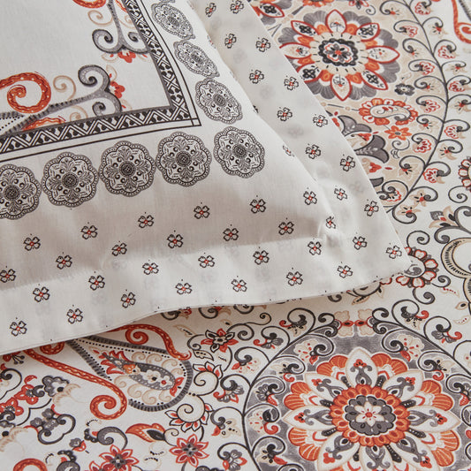 Aprika, 100% Turkish Cotton Duvet Cover Set, Double, Tile