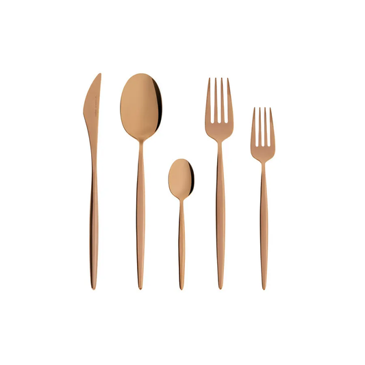 Lizbon, 30 Piece Stainless Steel Cutlery Set for 6 People, Rosegold