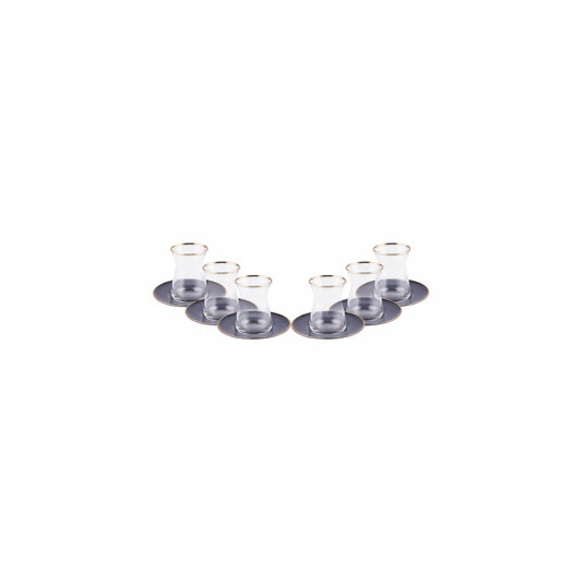 Set De Ceai Karaca Retro Antracit Pentru 6 Persoane