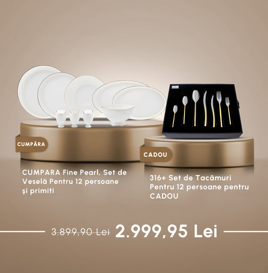 BUY Fine Pearl Dinner Set for 12 People  GET 316+ Cutlery Set for 12 People FOR FREE
