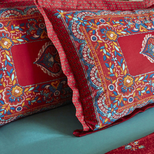 Karaca Home Mihver Pano 100% Turkish Cotton Duvet Cover Set, Double, Multi