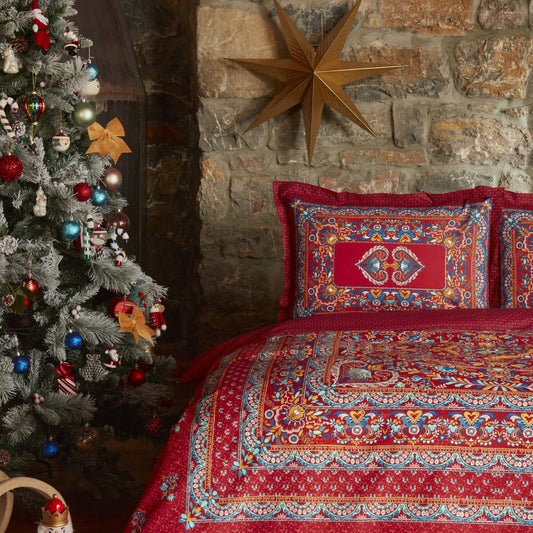 Karaca Home Mihver Pano 100% Turkish Cotton Duvet Cover Set, Double, Multi