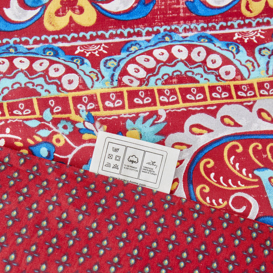 Mihver Pano, 100% Turkish Cotton Duvet Cover Set, Double, Multi