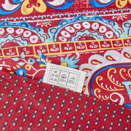Karaca Home Mihver Pano 100% Turkish Cotton Duvet Cover Set, Double, Multi