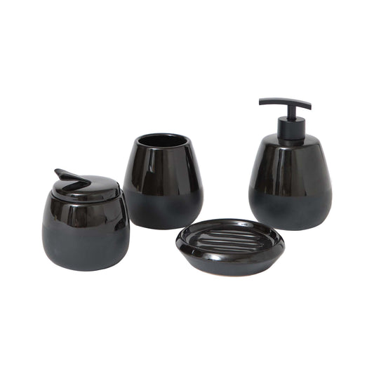 Karaca Home Bathroom Set Black 4 Piece