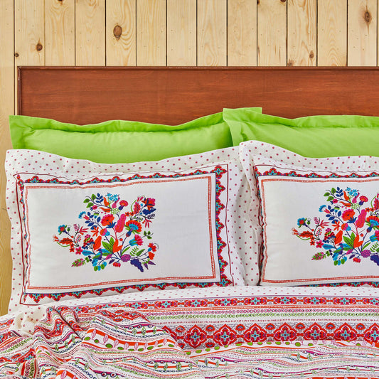 Set De Plapumă Dublă Karaca Home Olema Roz Rnf Cu Cuvertură Gratuıtă