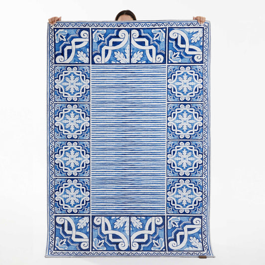 Kasmir Rugs Decorative Art Trend Simi Double Face Rug, 120cmx180cm, Blue White