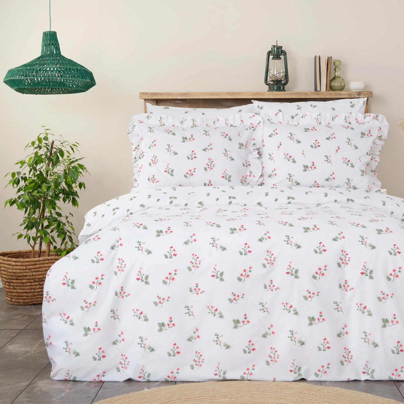 Silvie, 100% Bumbac Set Lenjerie de pat, Dubla, Multi
