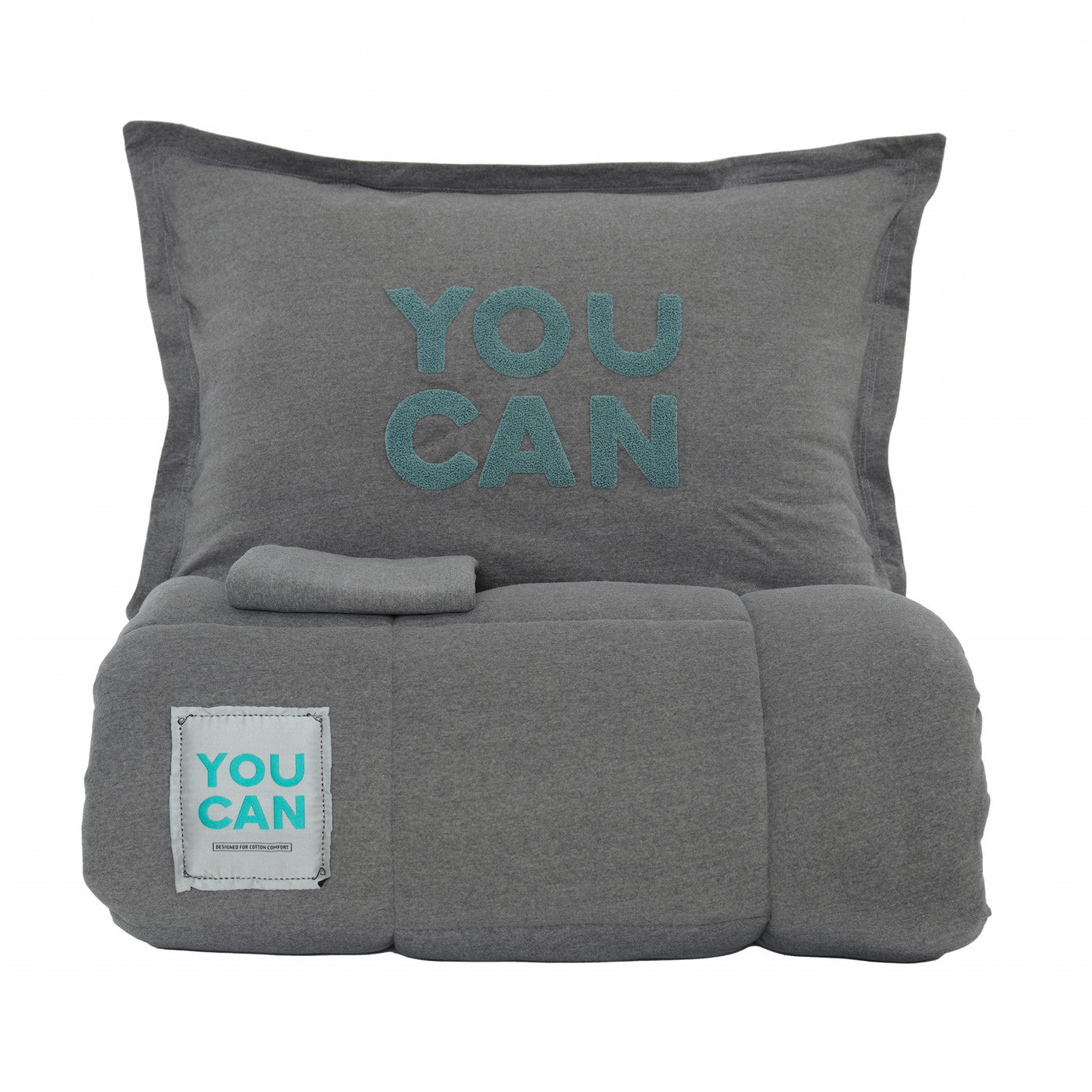 Motto Cotton Comfort, Set de Plapuma, Singura, Gri