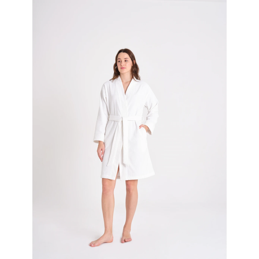 Roma, 100% Cotton Bathrobe, Offwhite