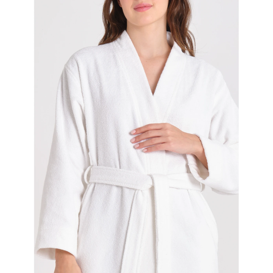 Roma, 100% Cotton Bathrobe, Offwhite