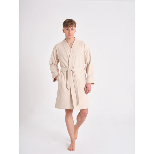 Roma, 100% Cotton Bathrobe, Beige