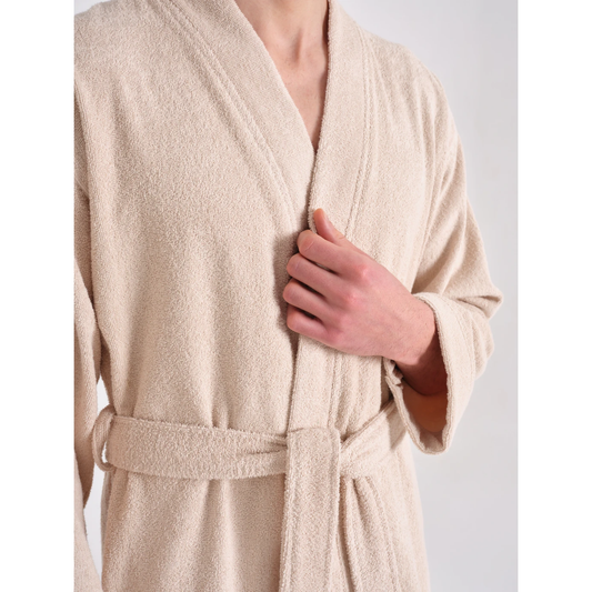 Roma, 100% Cotton Bathrobe, Beige