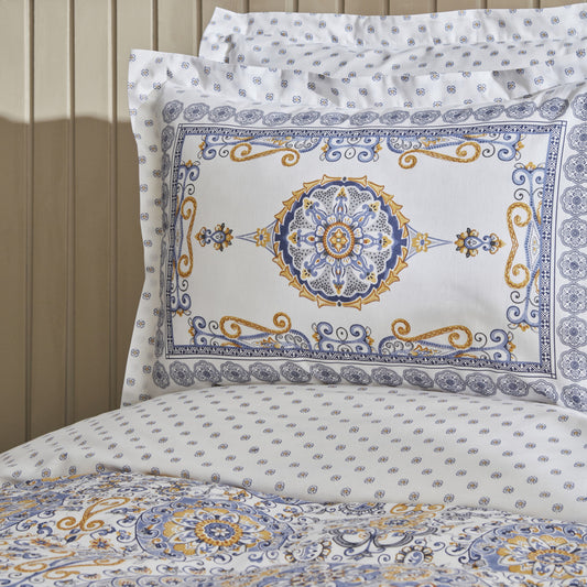 Aprika, 100% Turkish Cotton Duvet Cover Set, Double, Blue