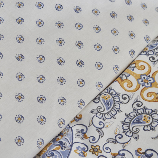 Aprika, 100% Turkish Cotton Duvet Cover Set, Double, Blue