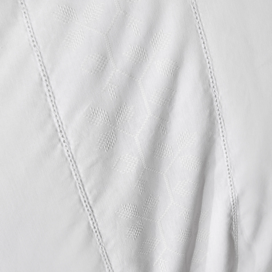 White Collection- Puff, 100% Bumbac Set Lenjerie de pat, Dubla, Alb