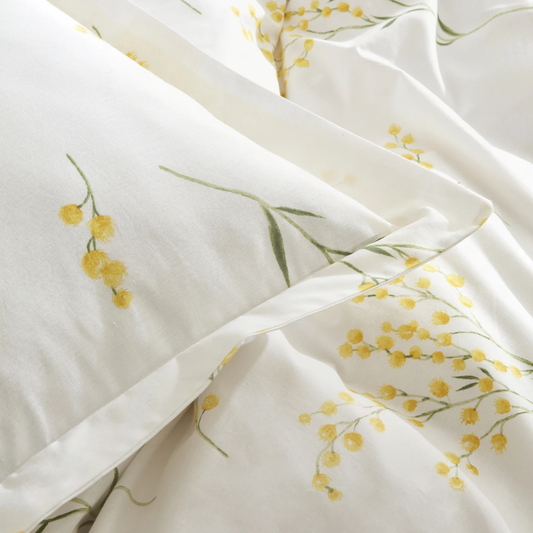 Loretta, 100% Turkish Cotton Duvet Cover Set, Double, Yellow