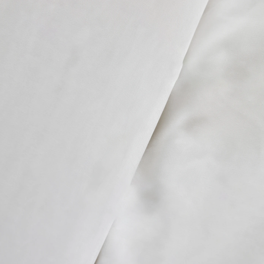 Cool Touch Stripe, 100% Turkish Cotton Duvet Cover Set, Double, White