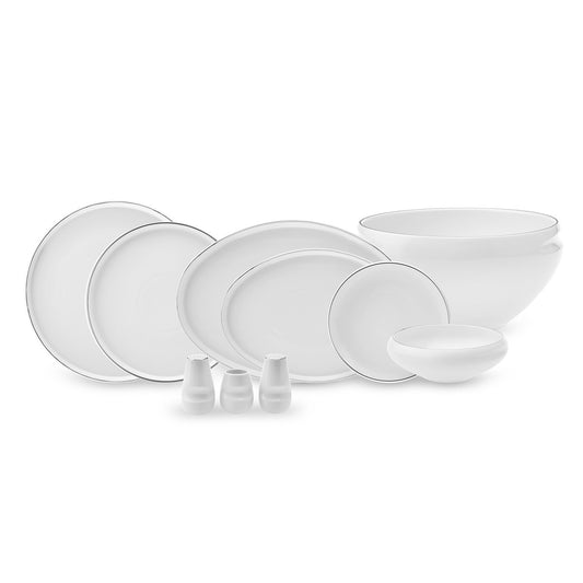 Streamline Sunset Platinum, 59 Piece New Generation Bone Dinner Set for 12 People