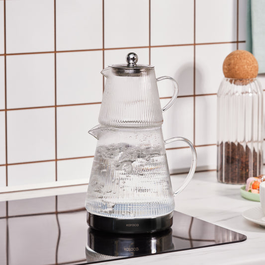 Keops Borosilicate, Glass Teapot Set, Induction, Transparent