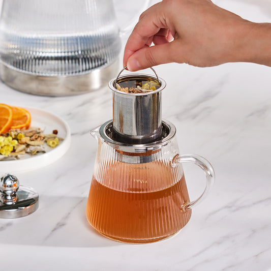 Keops Borosilicate, Glass Teapot Set, Induction, Transparent