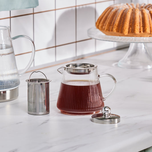 Keops Borosilicate, Glass Teapot Set, Induction, Transparent
