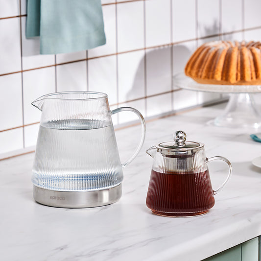 Keops Borosilicate, Glass Teapot Set, Induction, Transparent