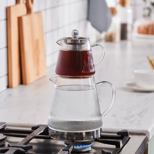 Keops Borosilicate, Glass Teapot Set, Induction, Transparent