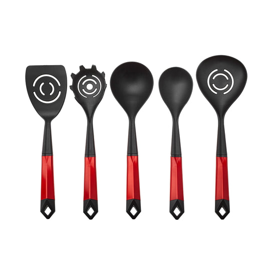 Karaca Hardy Red 6 Piece Serving Set with Stand