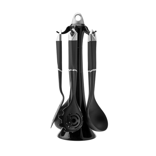 Karaca Hardy Black 6 Piece Serving Set with Stand