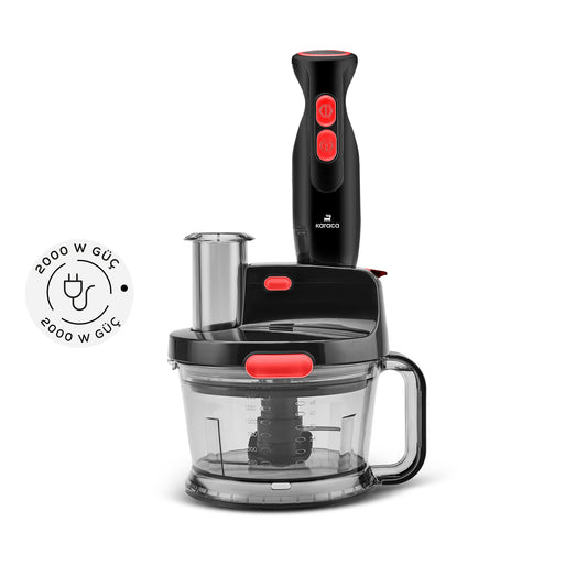 Robot de Bucătărie Karaca Pro-Multimax Negru-Roșu 2000 W