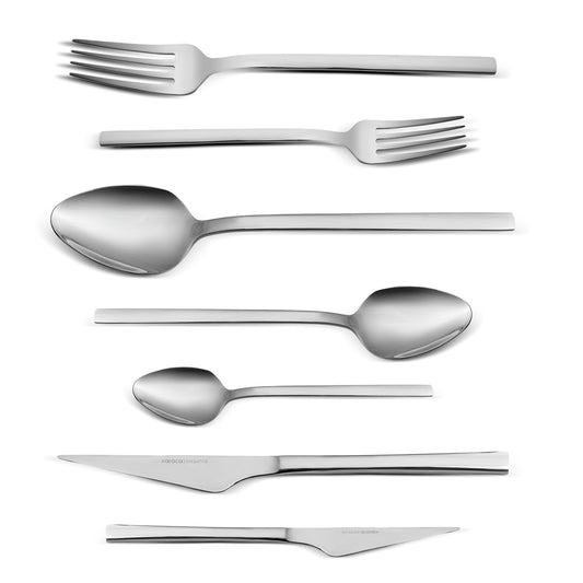 Sedir Elegance ,84 Piece Stainless Steel Cutlery Set for 12 People, Silver