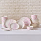 Ria, 39 Piece New Generation Bone Dinner Set for 12 People, White Lilac
