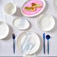 Ria, 39 Piece New Generation Bone Dinner Set for 12 People, White Grey