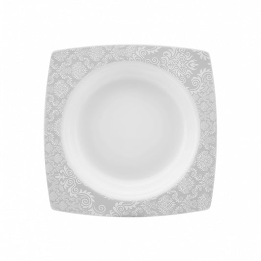 Bridal, 24 Piece Porcelain Dinner Set for 6 People, White