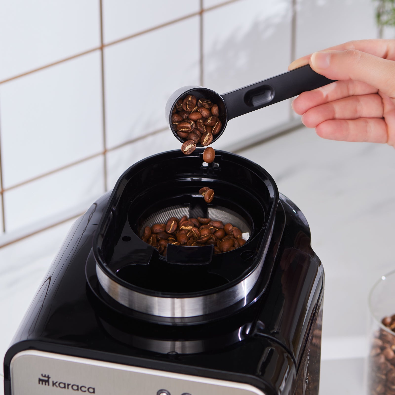 Grindmaestro, Aparat de Cafea cu Filtru, Inox