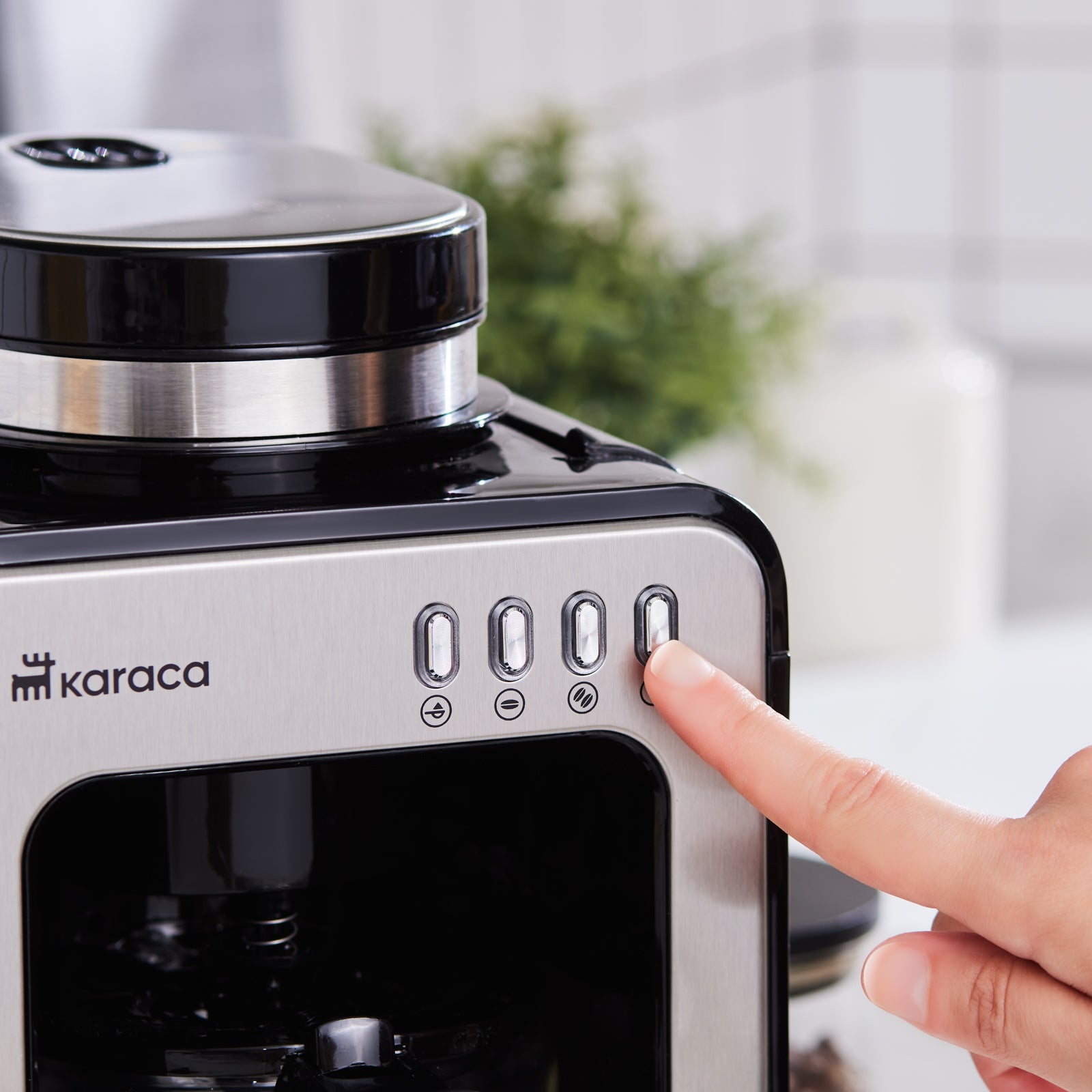 Grindmaestro, Aparat de Cafea cu Filtru, Inox