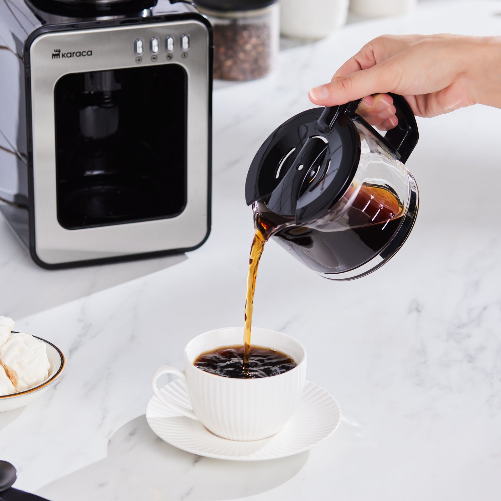 Grindmaestro, Aparat de Cafea cu Filtru, Inox