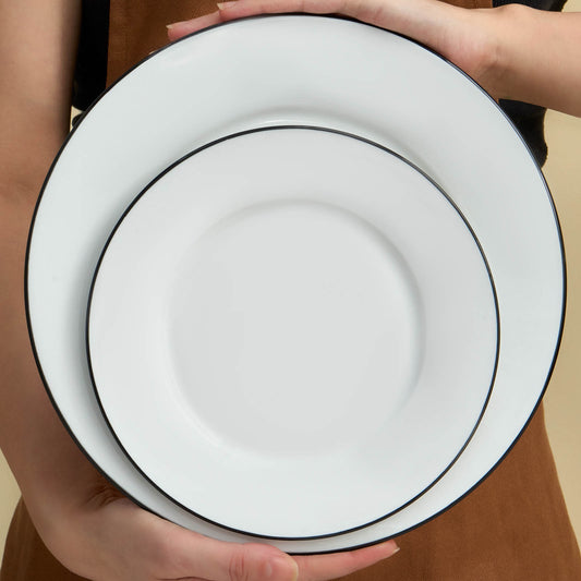 Emma, 30 Piece Porcelain Dinner Set for 6 People, White