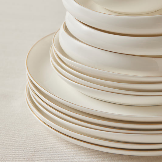 Stream Bone China Hole Gold, 24 Piese, Set de Veselă Pentru 6 persoane, Multi