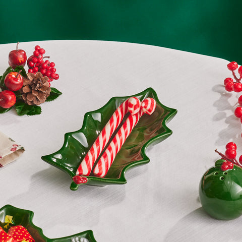 New Year Christmas Kokina, Platou de Servire, 22cm, Verde