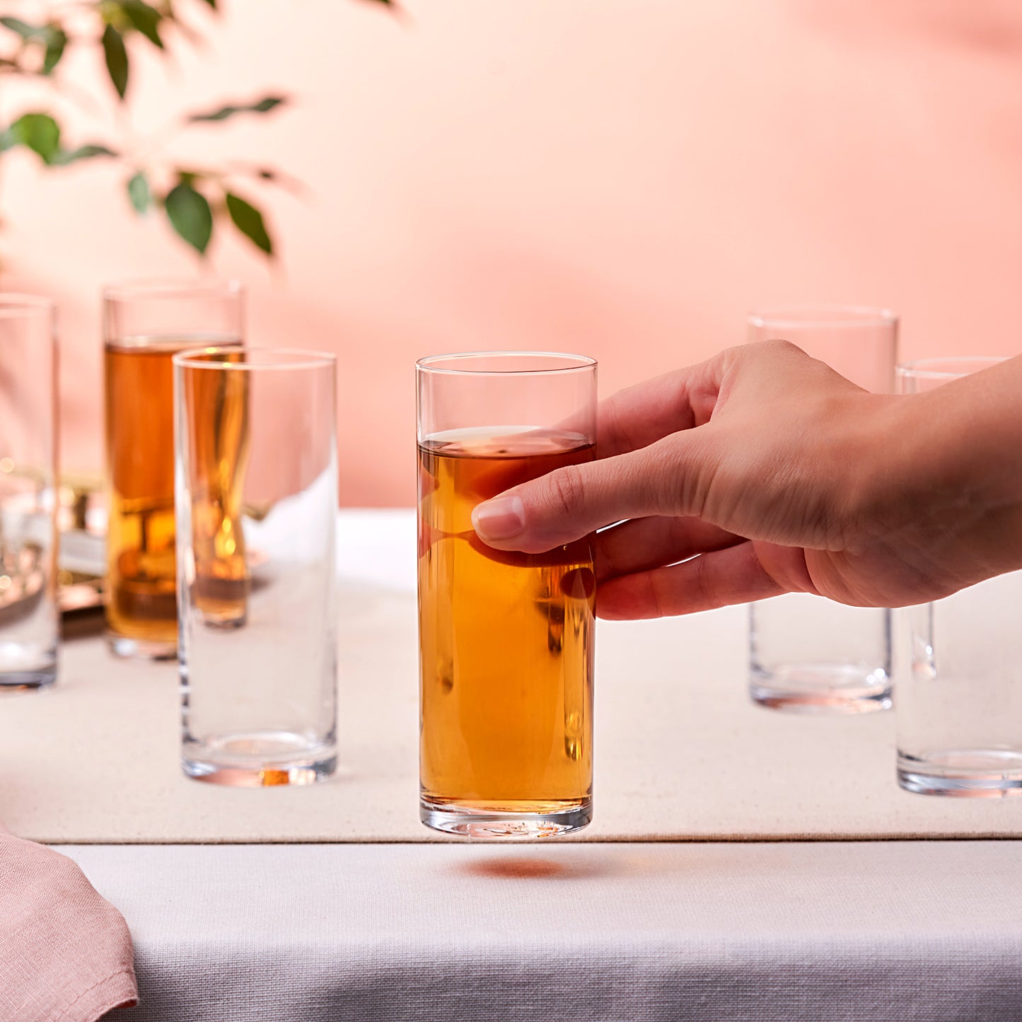 Saki, 6 Piese, Set de Pahare, 195ML, Transparent